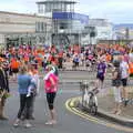 Milling around by the harbour building, The Dún Laoghaire 10k Run, County Dublin, Ireland - 6th August 2018