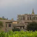 Clouds darken over the Basilique Saint-Nazaire, A Trip to Carcassonne, Aude, France - 8th August 2018