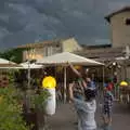 Fred takes a photo as Isobel points, A Trip to Carcassonne, Aude, France - 8th August 2018