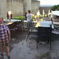 The boys on the terrace at Le Créneau restaurant, A Trip to Carcassonne, Aude, France - 8th August 2018