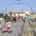 Isobel and Harry on the Pont Vieux, A Trip to Carcassonne, Aude, France - 8th August 2018