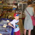 Harry looks around whilst Isobel buys bread, A Trip to Carcassonne, Aude, France - 8th August 2018