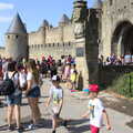 It's busy at the Porte Narbonnaise, A Trip to Carcassonne, Aude, France - 8th August 2018