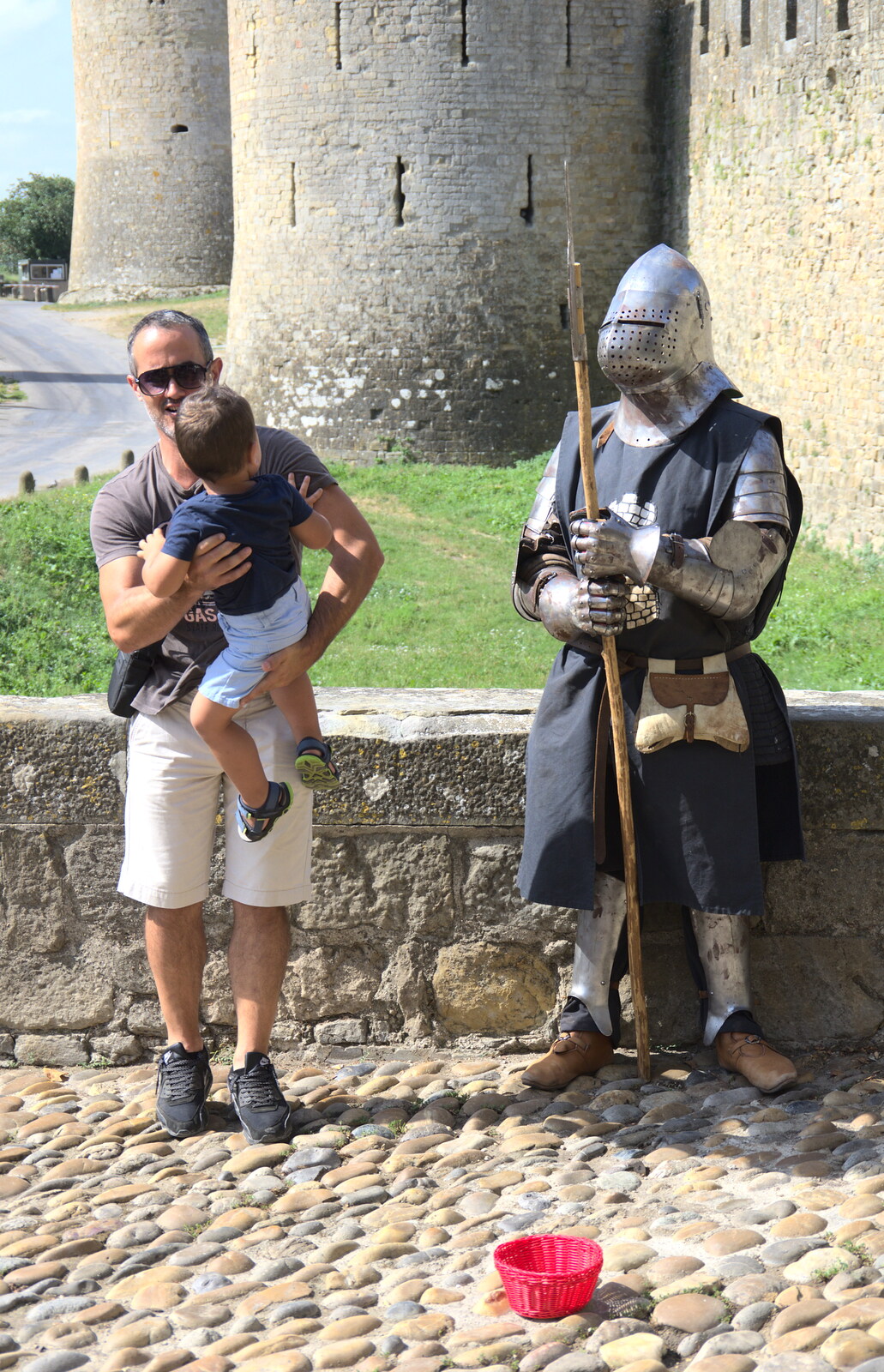 A knight in shining armour from A Trip to Carcassonne, Aude, France - 8th August 2018