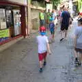 The boys stride off, A Trip to Carcassonne, Aude, France - 8th August 2018