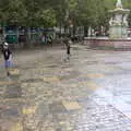 It rains for a bit, so the boys run around again, Abbaye Sainte-Marie de Lagrasse and The Lac de la Cavayère, Aude, France - 10th August