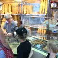 Isobel buys some stuff in a boulangerie, Abbaye Sainte-Marie de Lagrasse and The Lac de la Cavayère, Aude, France - 10th August