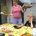 We have left-over pizza for lunch, Abbaye Sainte-Marie de Lagrasse and The Lac de la Cavayère, Aude, France - 10th August