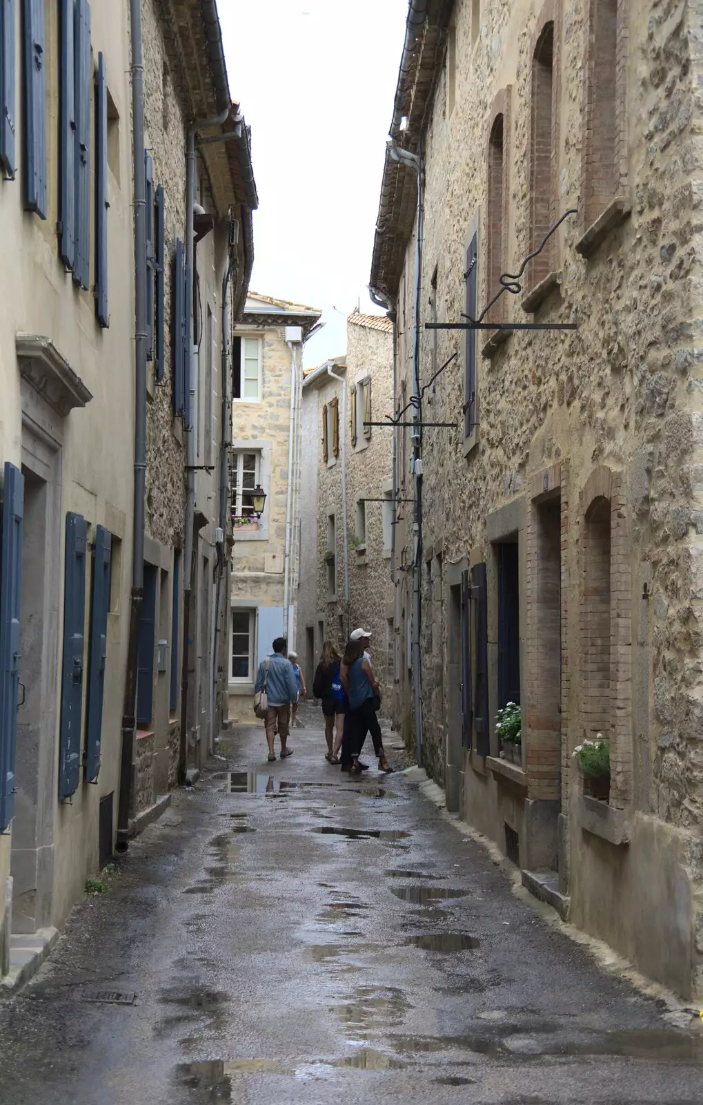 Back alleys of Lagrasse, from Abbaye Sainte-Marie de Lagrasse and The Lac de la Cavayère, Aude, France - 10th August