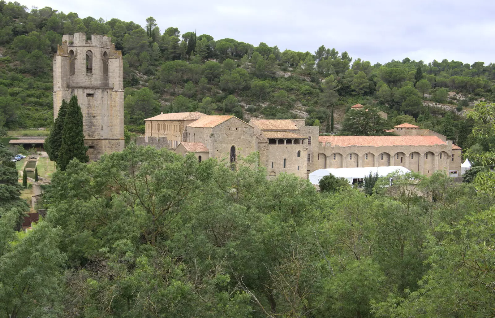 The Abbaye of Lagrasse, from Abbaye Sainte-Marie de Lagrasse and The Lac de la Cavayère, Aude, France - 10th August