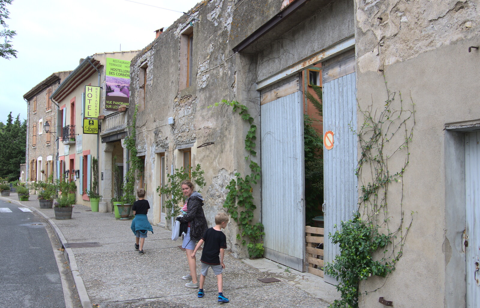 We head back to the car from Abbaye Sainte-Marie de Lagrasse and The Lac de la Cavayère, Aude, France - 10th August