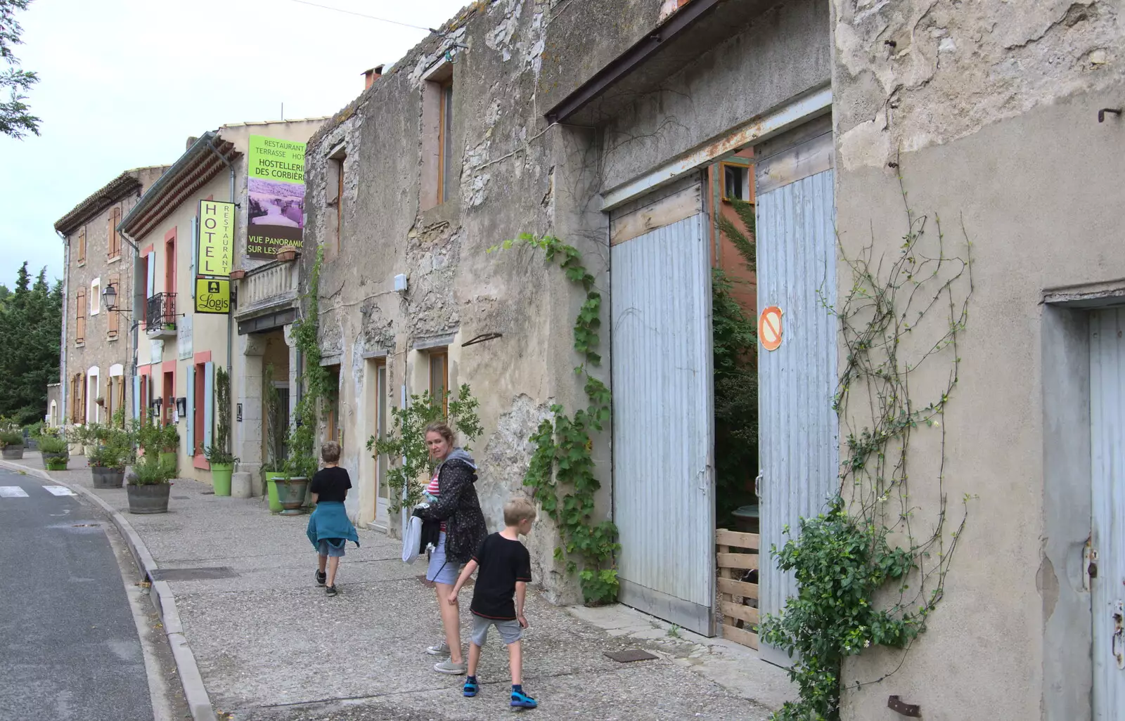 We head back to the car, from Abbaye Sainte-Marie de Lagrasse and The Lac de la Cavayère, Aude, France - 10th August