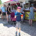 Harry gets a slushy, Abbaye Sainte-Marie de Lagrasse and The Lac de la Cavayère, Aude, France - 10th August