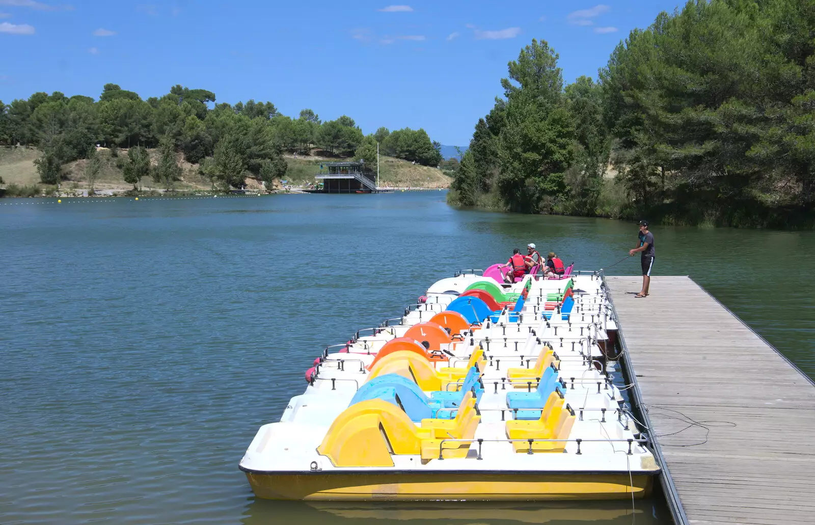 Massed pedalos, from Abbaye Sainte-Marie de Lagrasse and The Lac de la Cavayère, Aude, France - 10th August