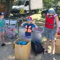 We rug up with life jackets, Abbaye Sainte-Marie de Lagrasse and The Lac de la Cavayère, Aude, France - 10th August