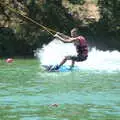 Some dude practices water-skiing, Abbaye Sainte-Marie de Lagrasse and The Lac de la Cavayère, Aude, France - 10th August