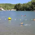 Harry sort-of-snorkels about, Abbaye Sainte-Marie de Lagrasse and The Lac de la Cavayère, Aude, France - 10th August