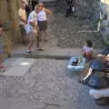 Cool 'hand pan' buskers near the Porte d'Aude, Abbaye Sainte-Marie de Lagrasse and The Lac de la Cavayère, Aude, France - 10th August