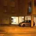 A solitary car waits at the bottom of an apartment block, Abbaye Sainte-Marie de Lagrasse and The Lac de la Cavayère, Aude, France - 10th August