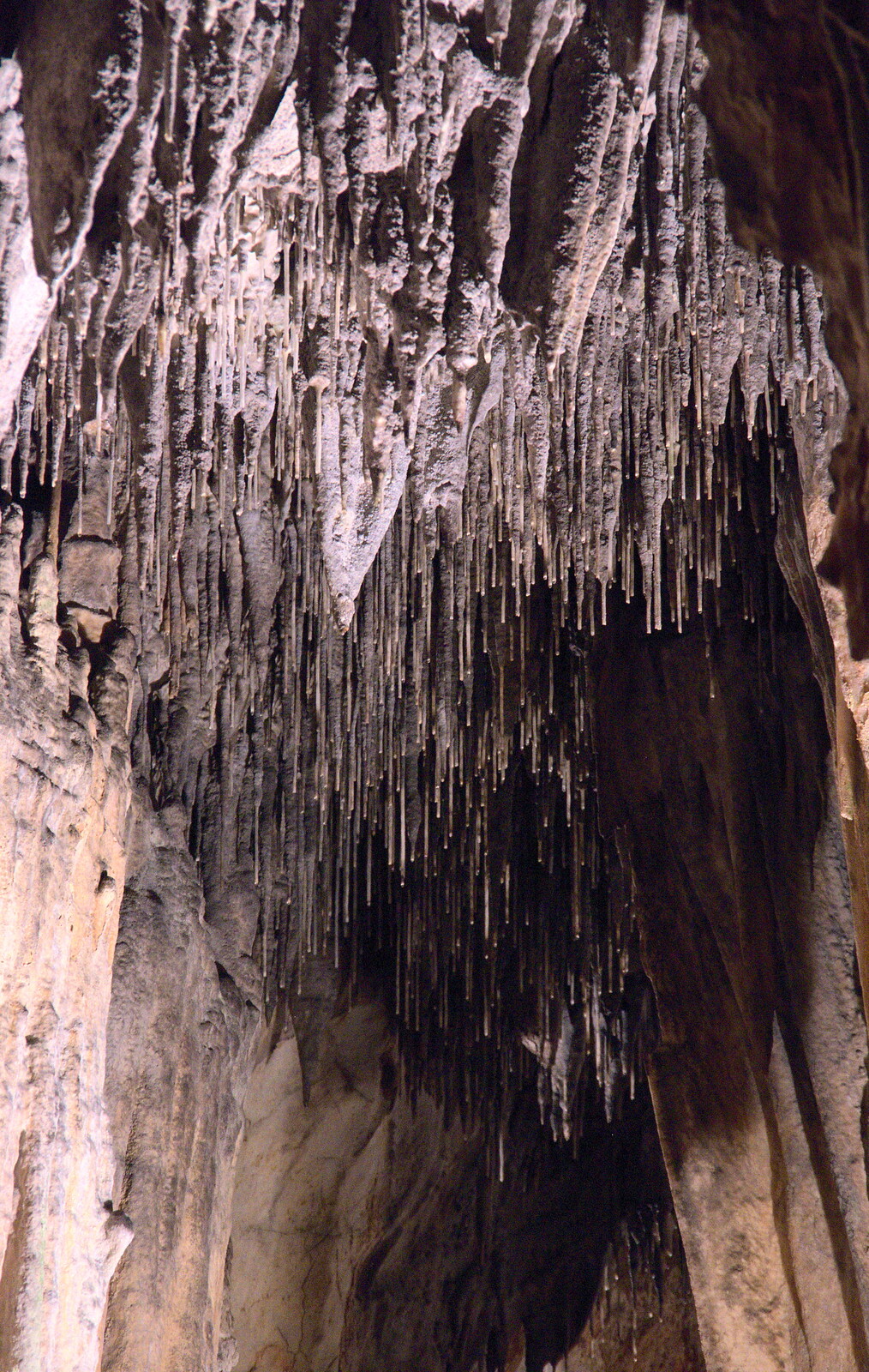 Hundreds of needle-like stalactites dangle from Le Gouffre Géant and Grotte de Limousis, Petanque and a Lightning Storm, Languedoc, France - 12th August 2018