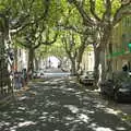 Tree-covered French street, Le Gouffre Géant and Grotte de Limousis, Petanque and a Lightning Storm, Languedoc, France - 12th August 2018