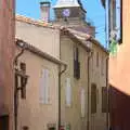 Villeneuve back street and clock tower, Le Gouffre Géant and Grotte de Limousis, Petanque and a Lightning Storm, Languedoc, France - 12th August 2018