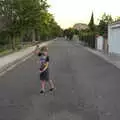 Fred does his astro jacks out in the street, Le Gouffre Géant and Grotte de Limousis, Petanque and a Lightning Storm, Languedoc, France - 12th August 2018