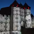 There are some impressive projections going on, Le Gouffre Géant and Grotte de Limousis, Petanque and a Lightning Storm, Languedoc, France - 12th August 2018