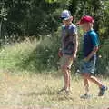 Harry joins in with grasshopper chasing, Le Gouffre Géant and Grotte de Limousis, Petanque and a Lightning Storm, Languedoc, France - 12th August 2018