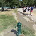 A water hydrant is leaking, Le Gouffre Géant and Grotte de Limousis, Petanque and a Lightning Storm, Languedoc, France - 12th August 2018