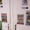 Old posters on the door, Le Gouffre Géant and Grotte de Limousis, Petanque and a Lightning Storm, Languedoc, France - 12th August 2018
