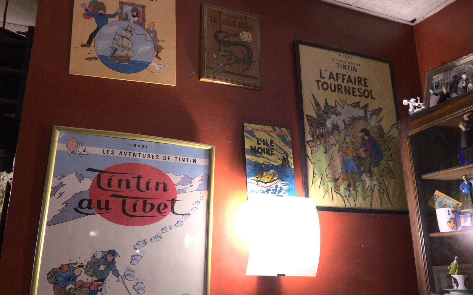 More posters, including Tintin from Le Gouffre Géant and Grotte de Limousis, Petanque and a Lightning Storm, Languedoc, France - 12th August 2018