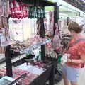 Isobel looks at Saucisson, The Château Comtal, Lastours and the Journey Home, Carcassonne, Aude, France - 14th August 2018