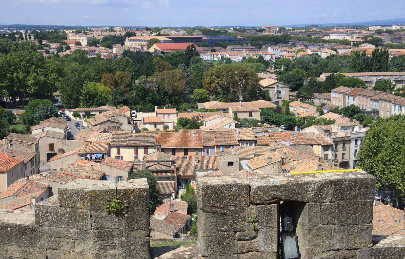 A view over the city walls from The Château Comtal, Lastours and the Journey Home, Carcassonne, Aude, France - 14th August 2018