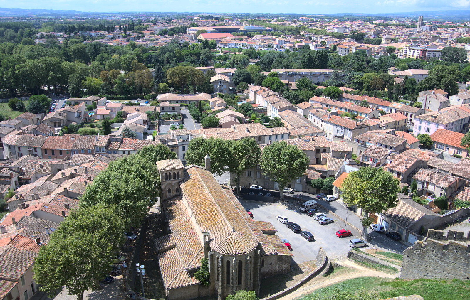 A view over the city from The Château Comtal, Lastours and the Journey Home, Carcassonne, Aude, France - 14th August 2018