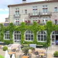 A fancy hotel/restaurant within the walls, The Château Comtal, Lastours and the Journey Home, Carcassonne, Aude, France - 14th August 2018