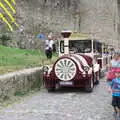 The tourist train passes us on the hill, The Château Comtal, Lastours and the Journey Home, Carcassonne, Aude, France - 14th August 2018