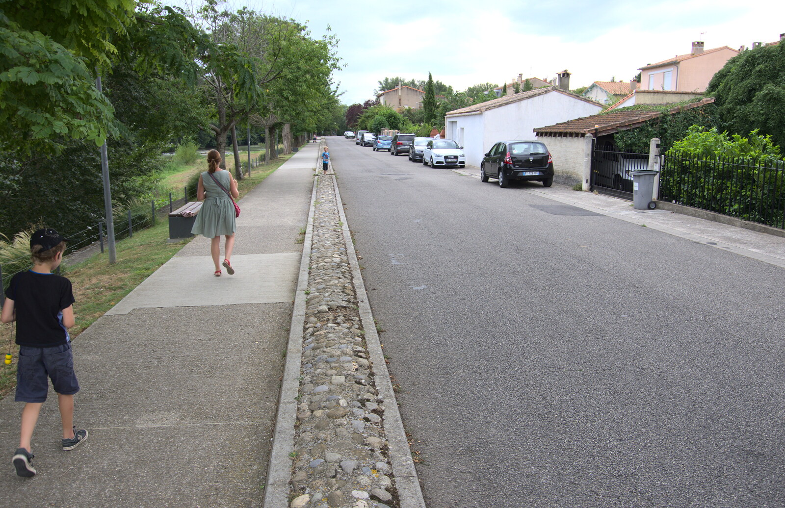 On the street that runs behind the house from The Château Comtal, Lastours and the Journey Home, Carcassonne, Aude, France - 14th August 2018