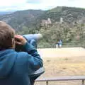 Fred uses the telescope, The Château Comtal, Lastours and the Journey Home, Carcassonne, Aude, France - 14th August 2018