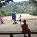 Isobel sits and watches, The Château Comtal, Lastours and the Journey Home, Carcassonne, Aude, France - 14th August 2018