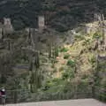 Isobel and Harry look at the castles, The Château Comtal, Lastours and the Journey Home, Carcassonne, Aude, France - 14th August 2018