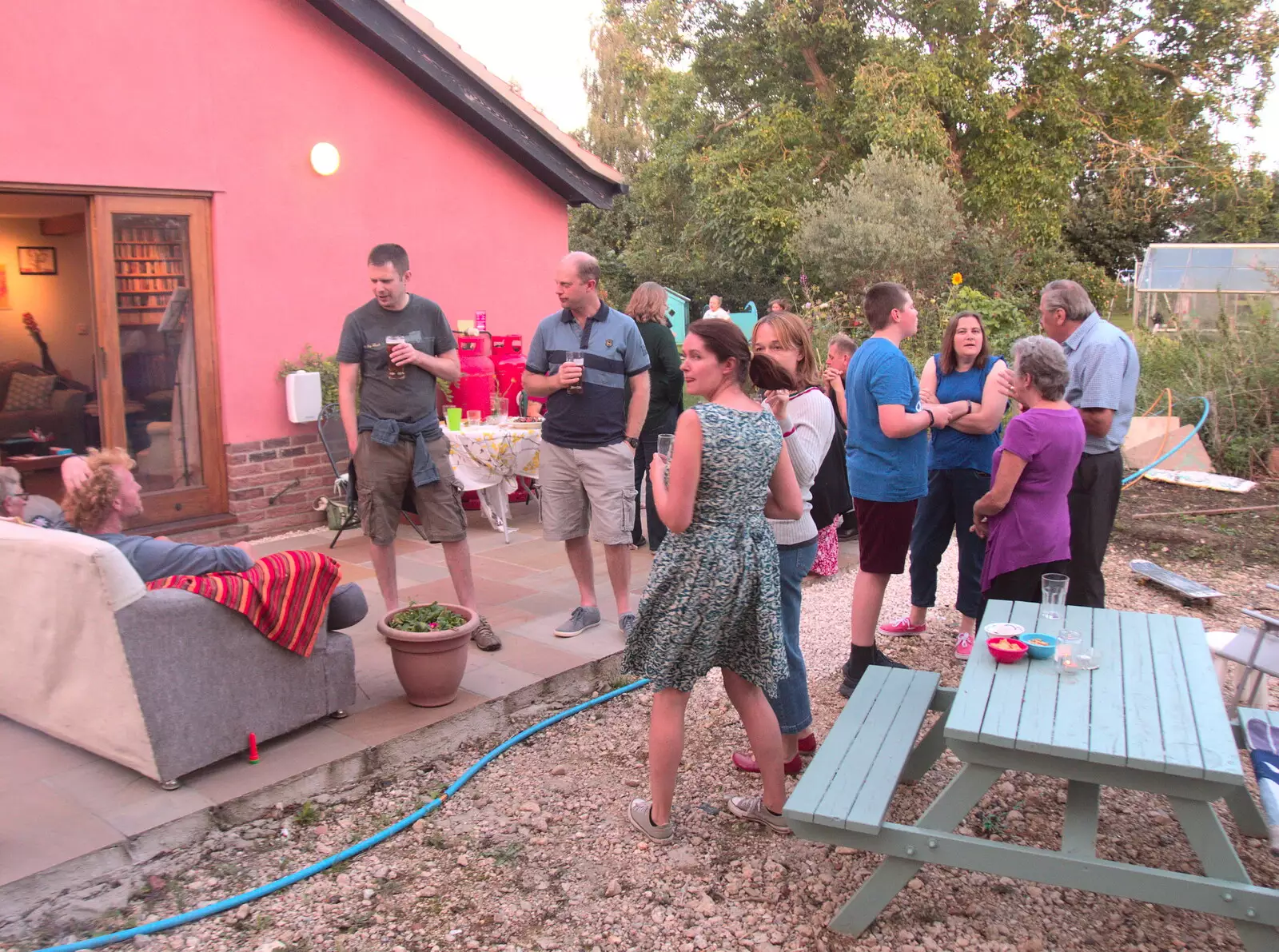 Guests mingle around, from A Summer Party, Brome, Suffolk - 18th August 2018