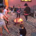 The fire pit is going, A Summer Party, Brome, Suffolk - 18th August 2018