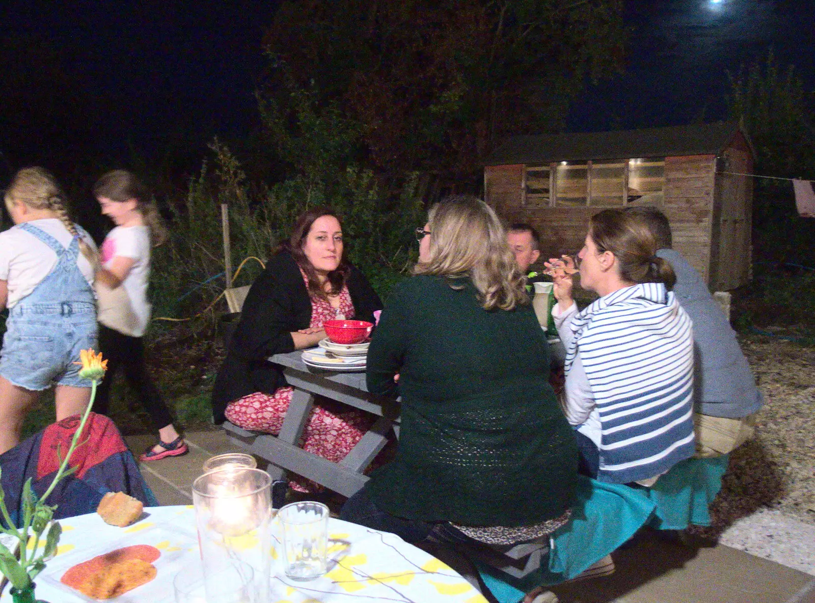 Anita gives the hairy eyeball, from A Summer Party, Brome, Suffolk - 18th August 2018