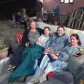 Mega, Suzanne, Clive and Isobel on the sofa, A Summer Party, Brome, Suffolk - 18th August 2018