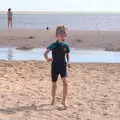 Harry runs about, A Day on the Beach, Southwold, Suffolk - 25th August 2018