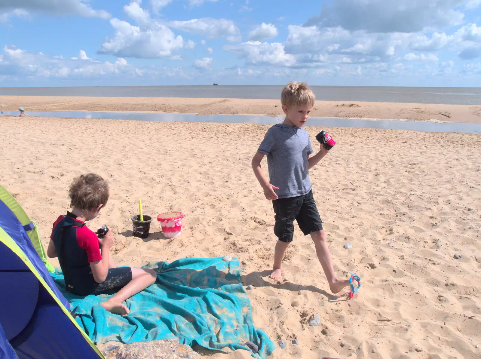 Harry roams around, from A Day on the Beach, Southwold, Suffolk - 25th August 2018