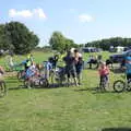 Everyone assembles for a bike ride, A Spot of Camping, Alton Water, Stutton, Suffolk - 1st September 2018