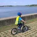 Harry on the path over the dam, A Spot of Camping, Alton Water, Stutton, Suffolk - 1st September 2018