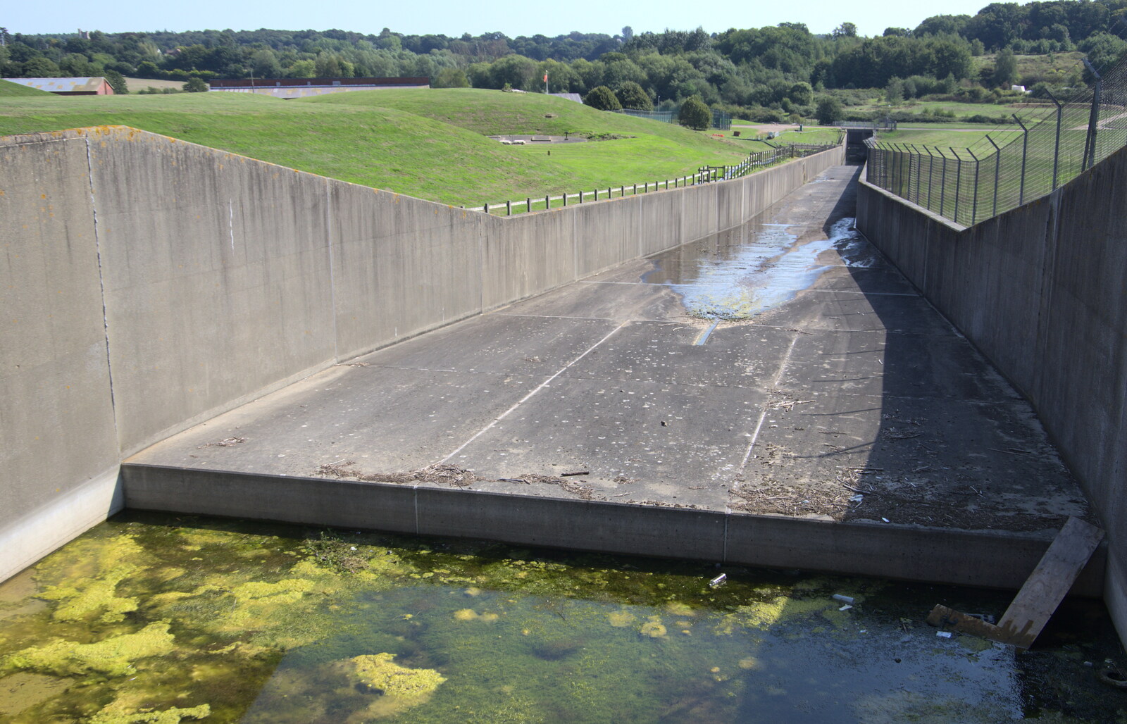 The resevoir overflow would be a fun waterslide from A Spot of Camping, Alton Water, Stutton, Suffolk - 1st September 2018